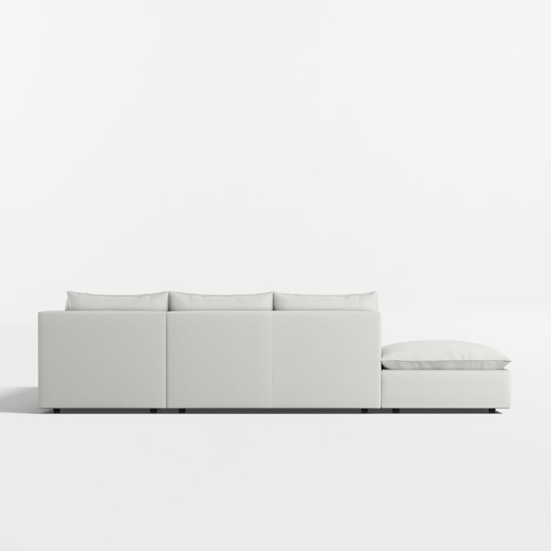 Lotus Modular 4-Piece L-Shaped Sectional Sofa with Ottoman - Image 4
