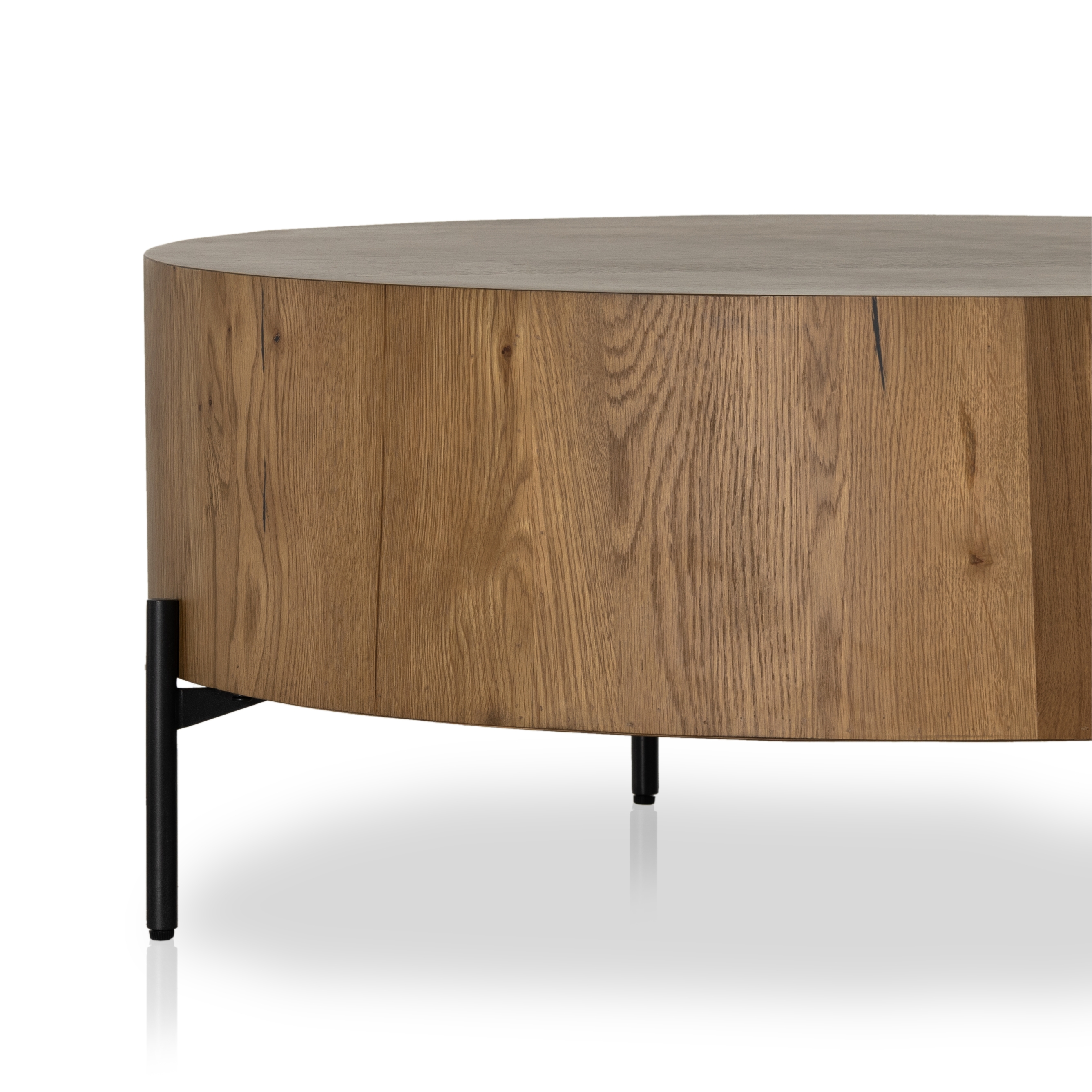 Eaton Drum Coffee Table-Amber Oak Resin - Image 9