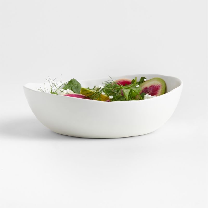 Mercer Matte White Porcelain Low Bowls, Set of 8 - Image 3