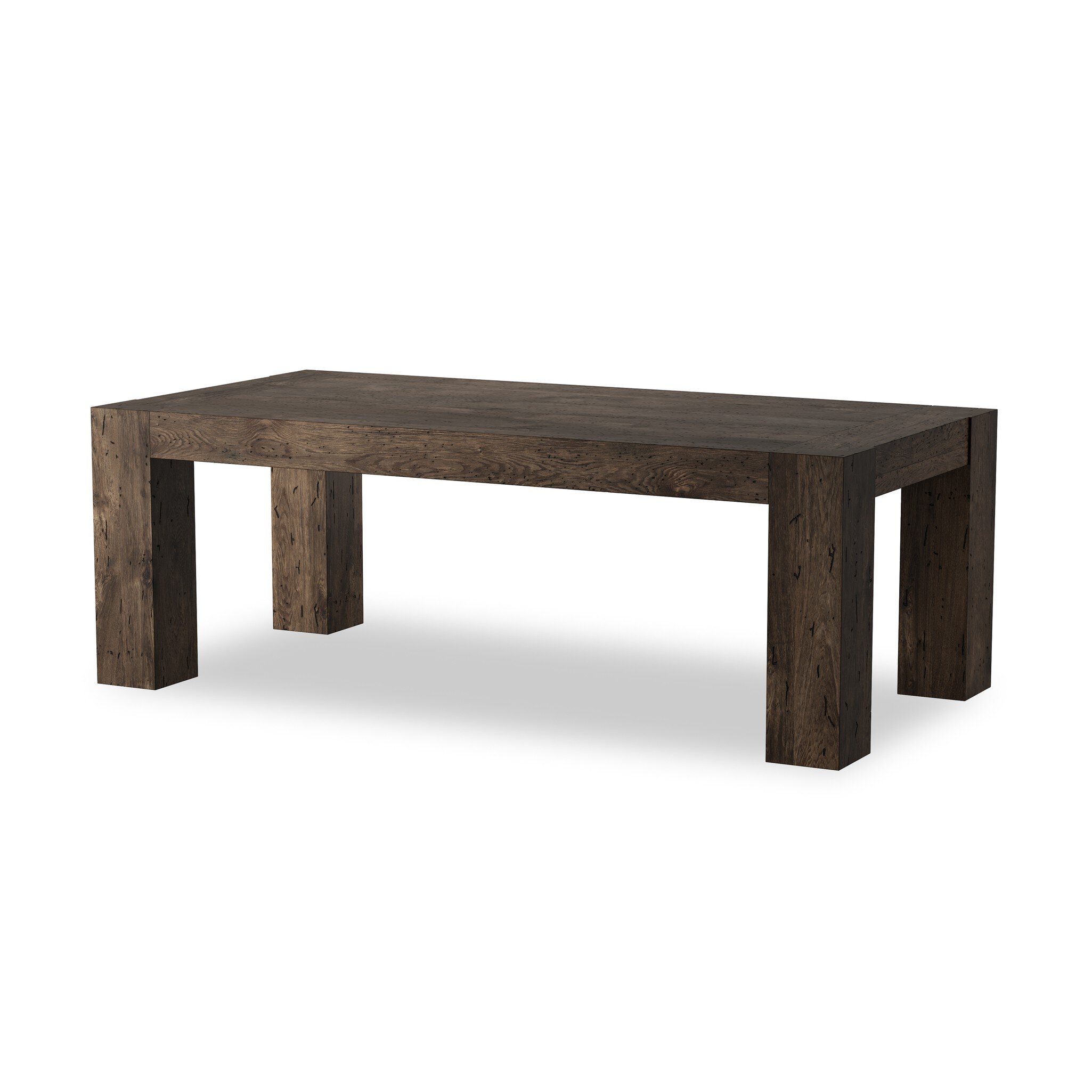 Abaso Dining Table - Ebony Rustic Wormwood Oak - Image 1