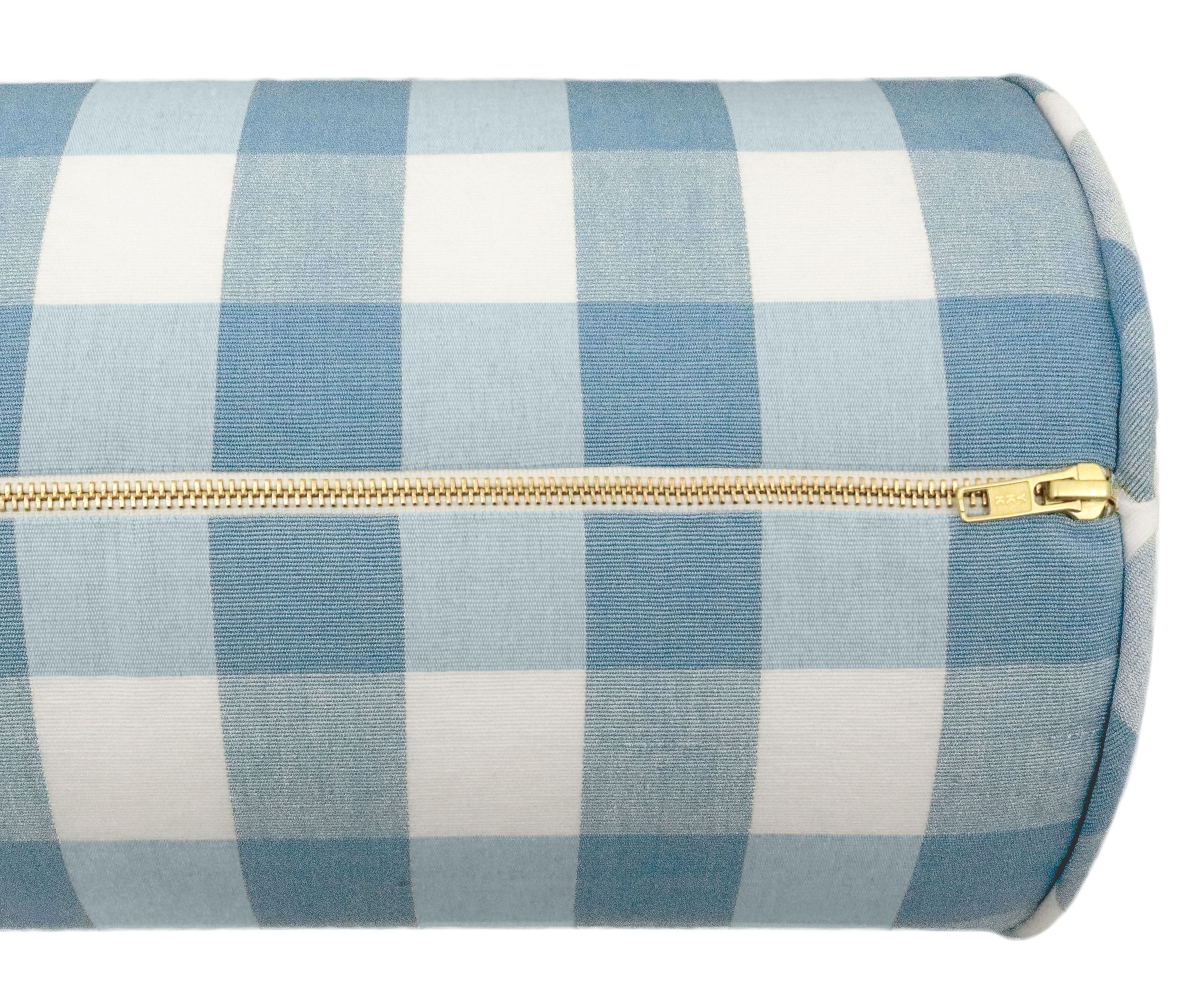 THE BOLSTER :: CHARLESTON CHECK // POWDER BLUE - BY THE YARD - Image 3