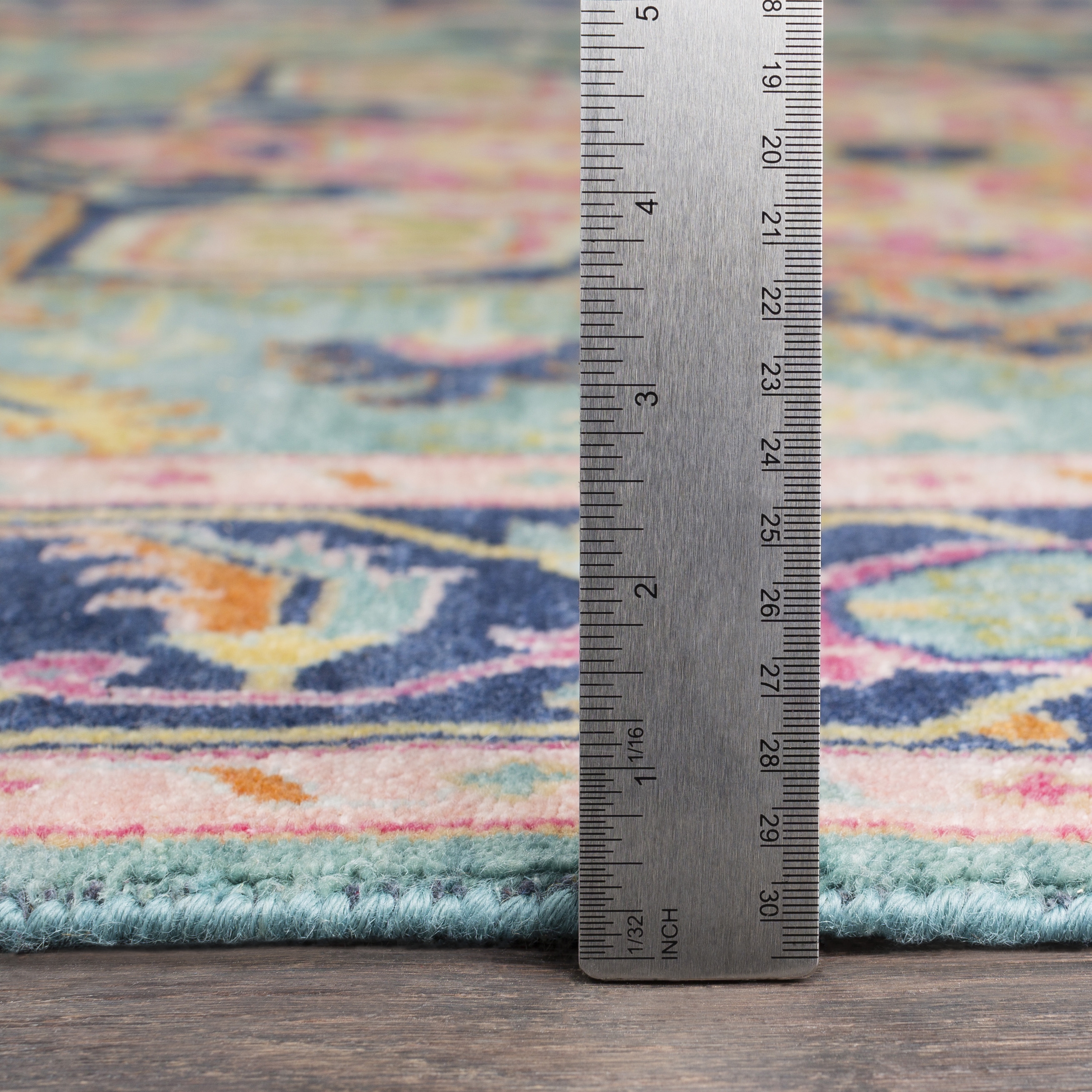 Antique Blue Indoor 8' x 11' Handmade Rug - Image 5