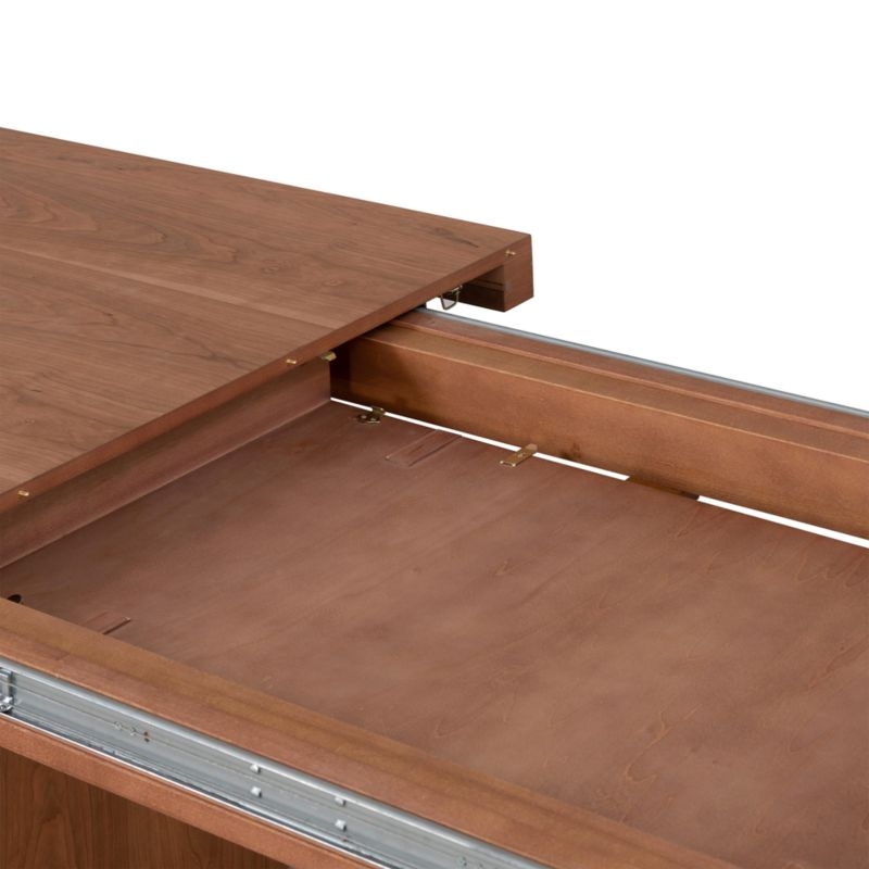 Rufina 96"-116" Cherry Wood Extendable Dining Table with Storage - Image 9