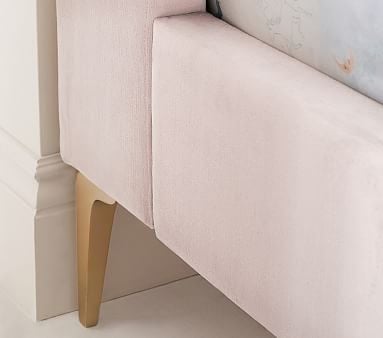 Avalon Upholstered Bed, Full, Linen Blend, Pale Pink - Image 3