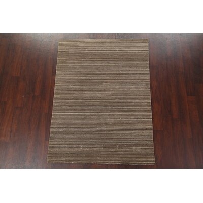 Contemporary Gabbeh Wool Area Rug Hand-Knotted 5X6 - Image 0