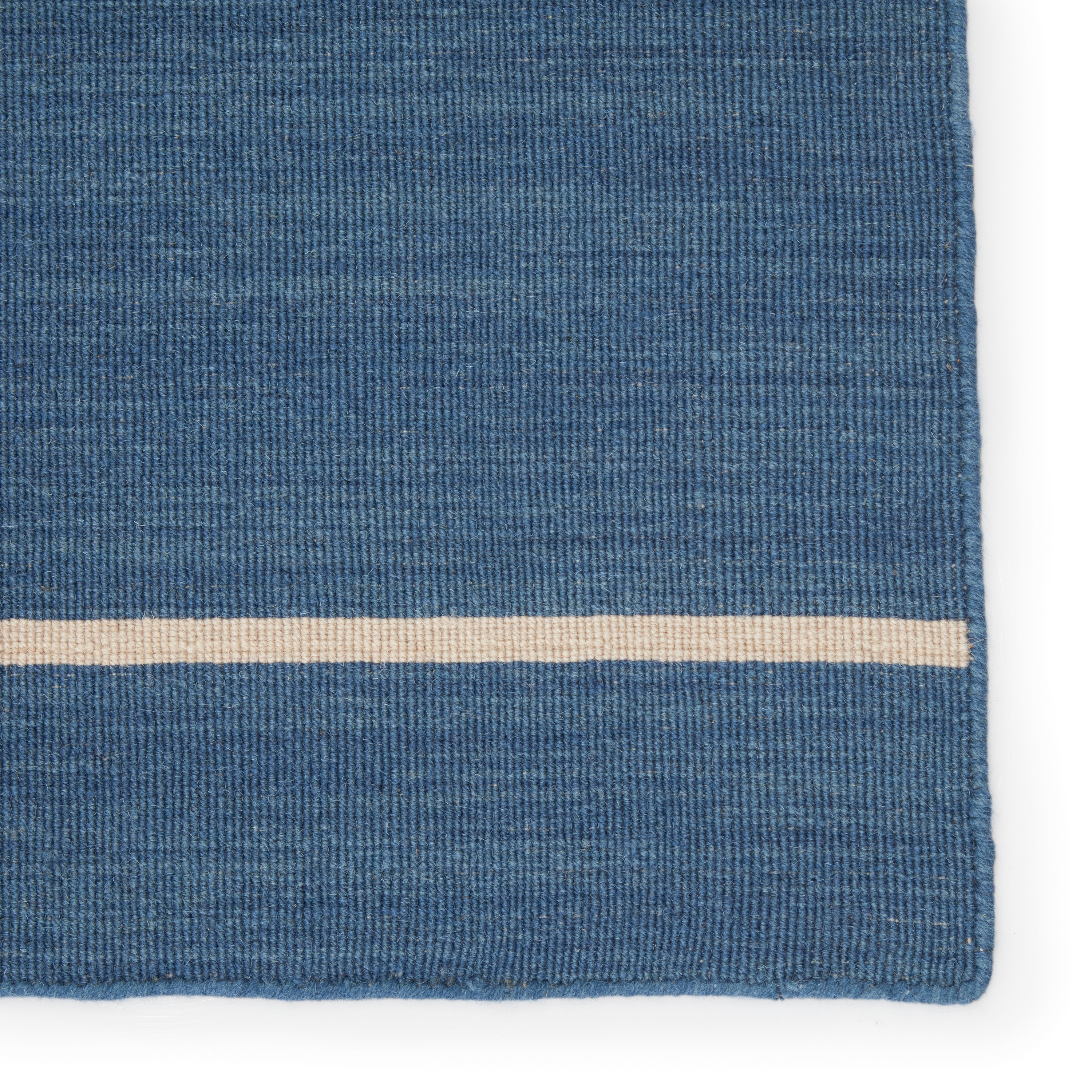 Cape Cod Handmade Stripe Blue/ Cream Area Rug (5' X 8') - Image 3