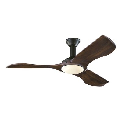 56" Forde 3 - Blade LED Propeller Ceiling Fan with Remote Control and Light Kit Included - Image 0