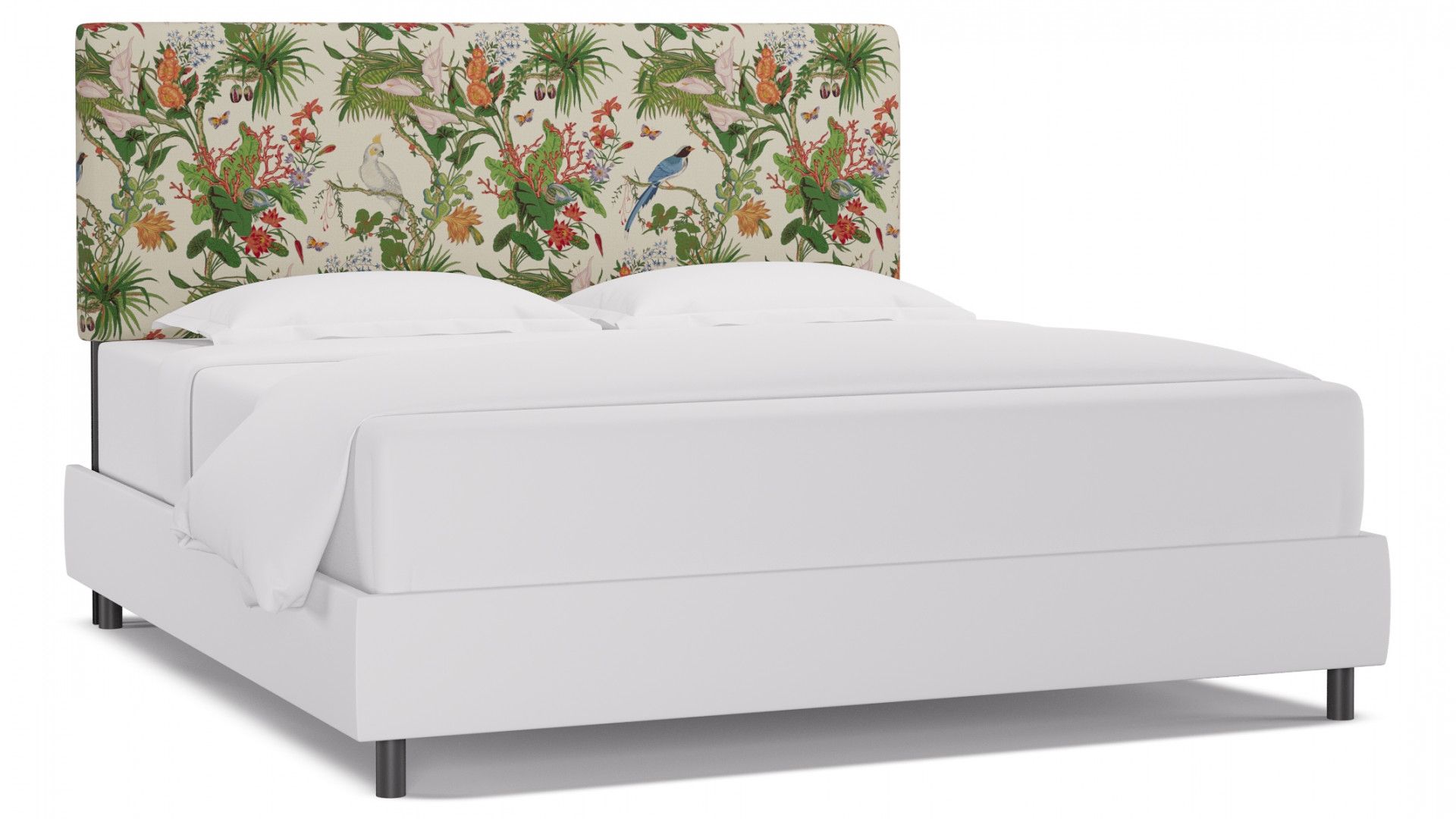Square Back Headboard, White Cinque Terra, King - Image 0