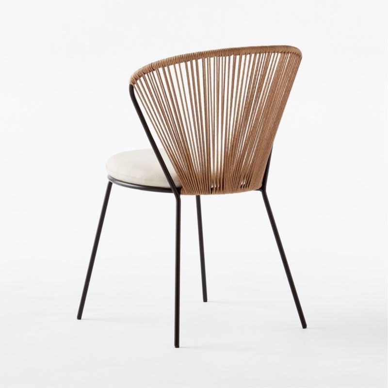 Peek Rattan Dining Chair with Ivory Sunbrella® Cushion - Image 4