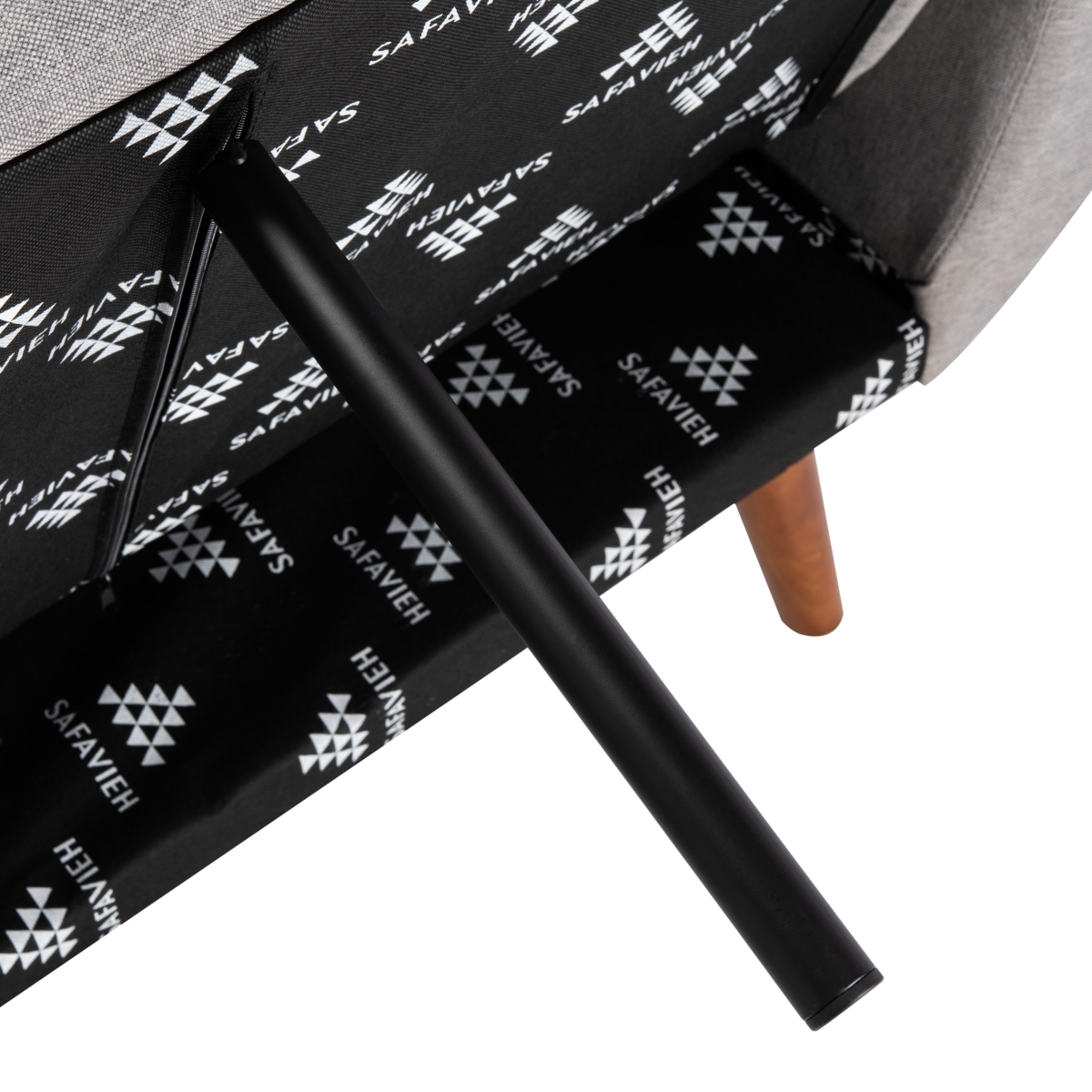 Bushwick Foldable Futon Bed - Grey / Brown - Safavieh - Image 3