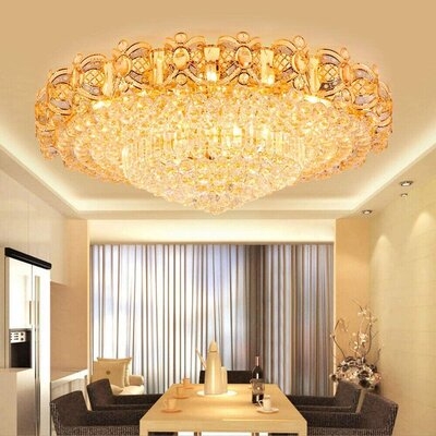 Round Crystal Modern LED Ceiling Lamp - Image 0