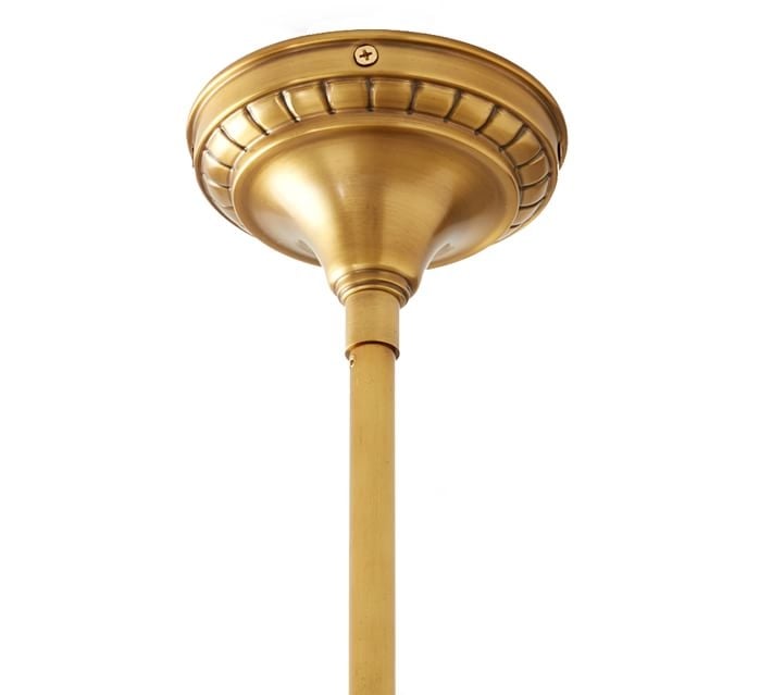 Metal Bell 13" Diameter Pendant, Brass, Large - Image 2