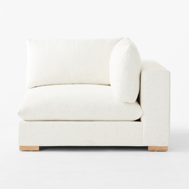 Deseo White Performance Fabric Deep Depth Corner Chair - Image 1