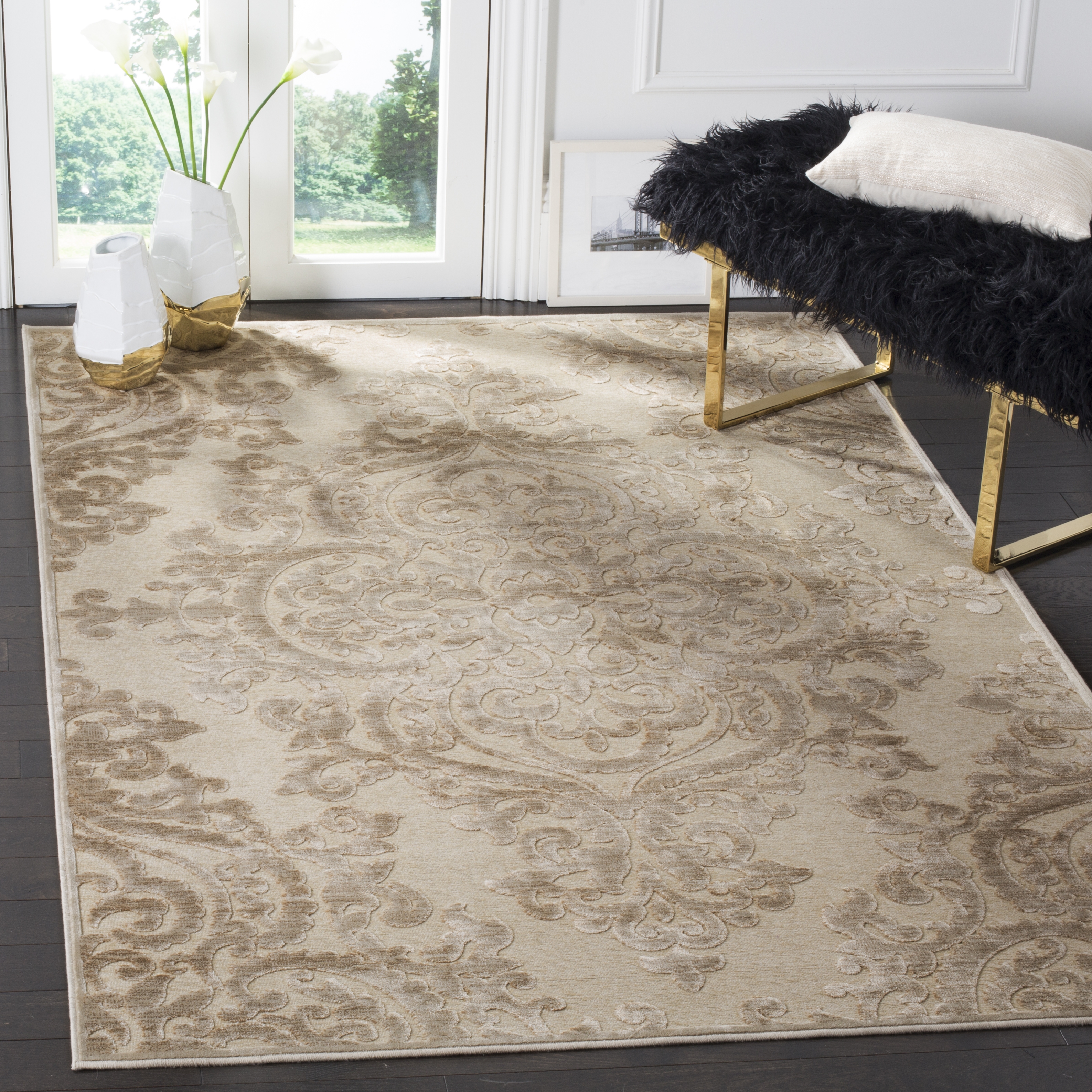 Arlo Home Woven Area Rug, PAR390-3440, Stone,  5' 3" X 7' 6" - Image 1