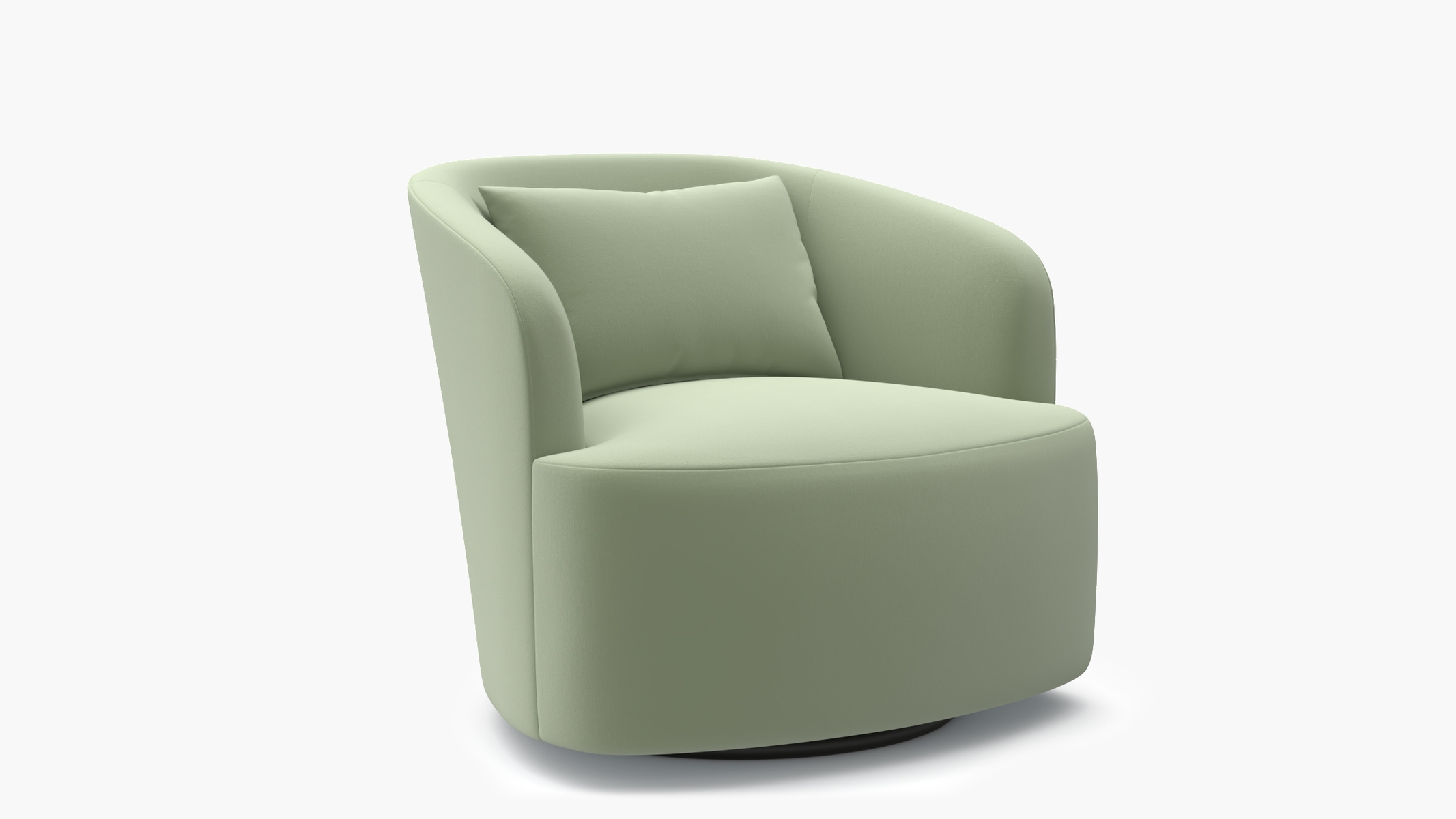 Deco Swivel Chair, Celadon Performance Plush Velvet - Image 1
