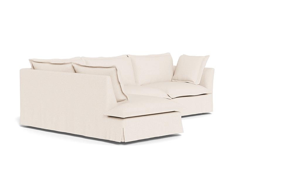 Skylar Slipcovered 3-Seat Left Bumper Sectional - Image 1