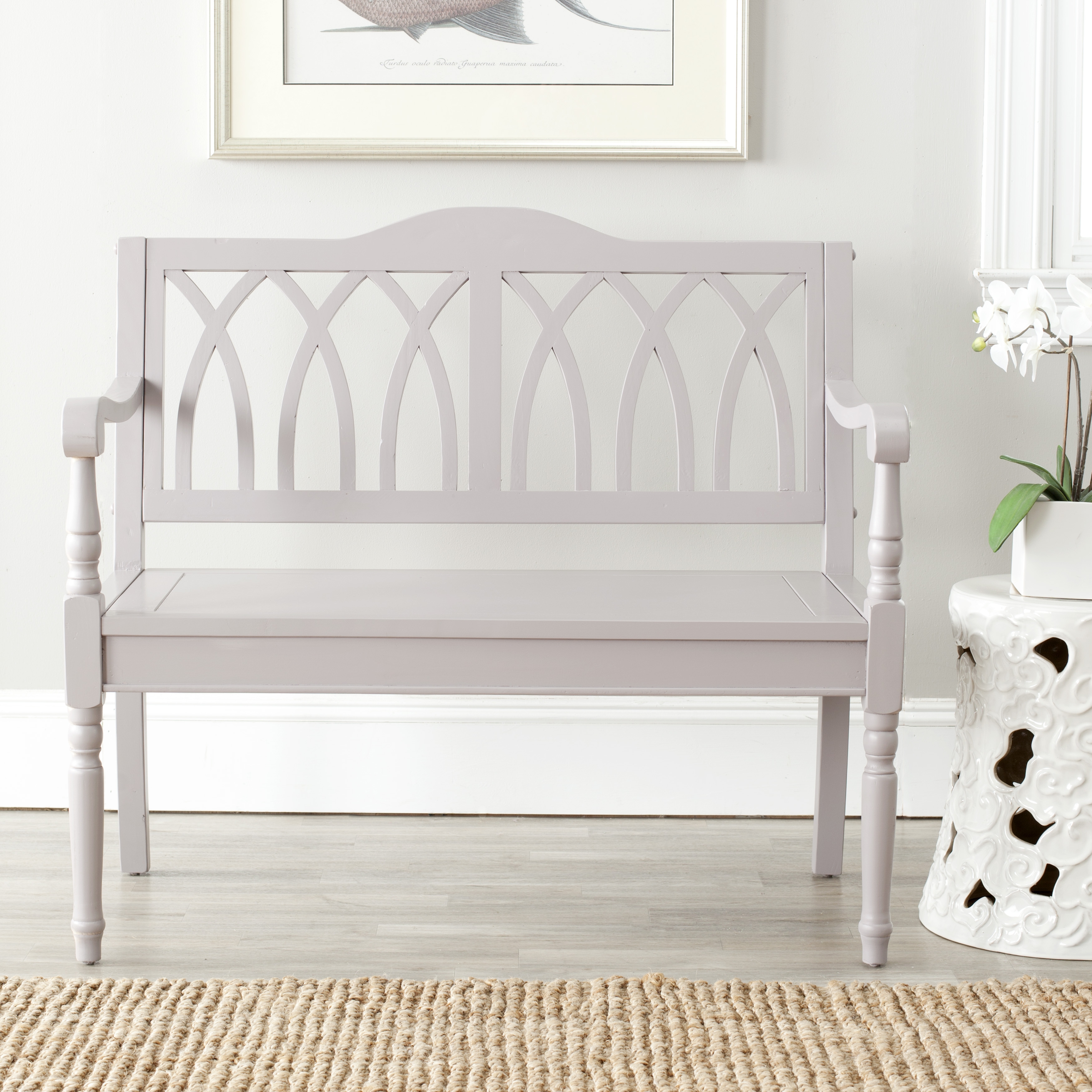 Benjamin Bench - Quartz Grey - Safavieh - Image 3
