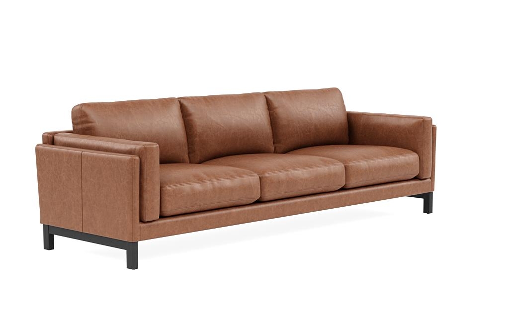 Gaby Leather 3-Seat Sofa - Image 1