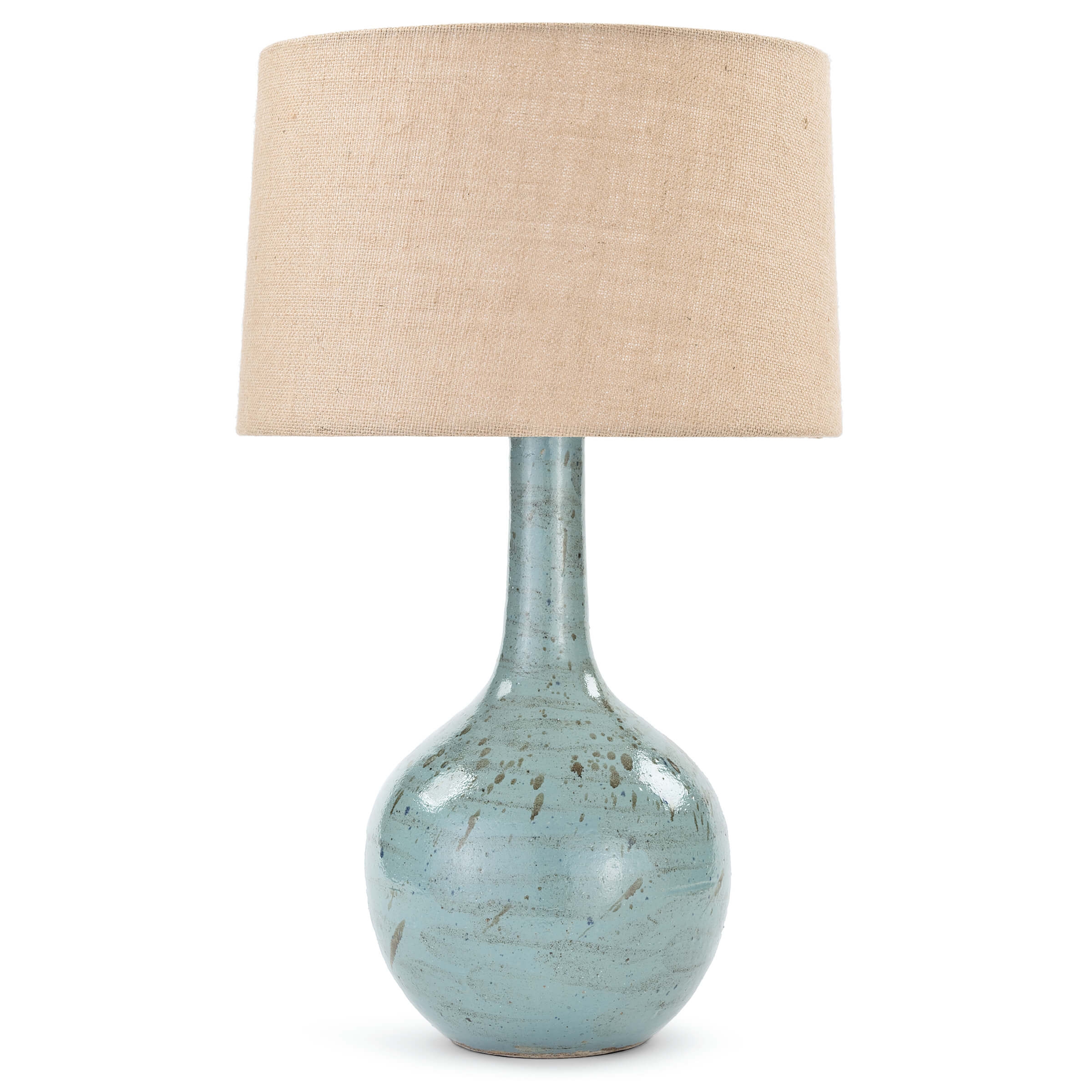 Regina Andrew Fluted Coastal Beach Blue Ceramic Table Lamp - Image 0