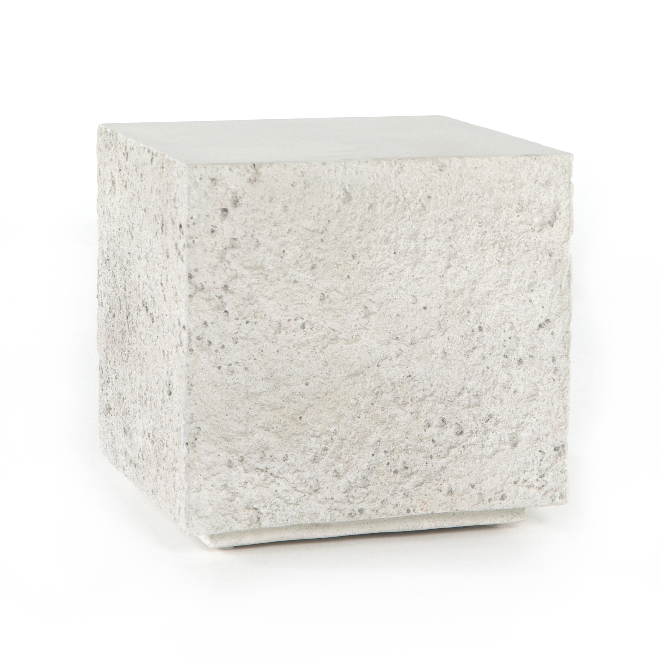 Otero Outdoor Square End Table - Matte Stone - Image 2