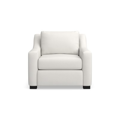 Ghent Slope Arm Club Chair, Down Cushion, LIBECO Belgian Linen, Oatmeal, Natural Leg - Image 3
