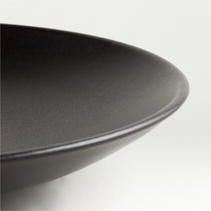 Craft Matte Black Stoneware Coupe Salad Plate - Image 5