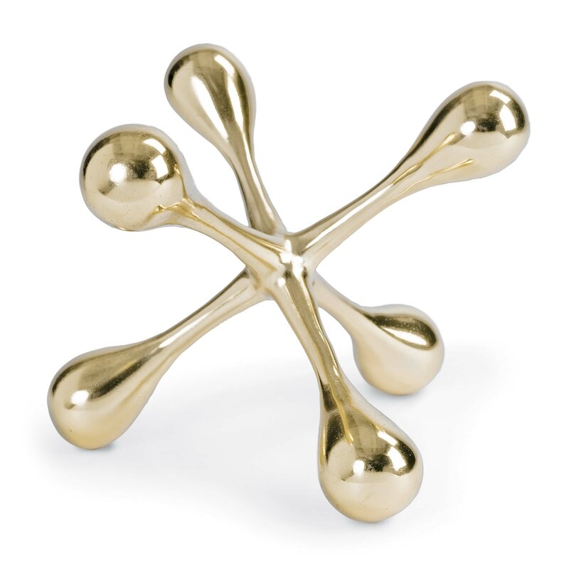 Regina Andrew Decorative Modern Iron Jack Size: 6" H x 8" W x 8" D, Color: Gold - Image 0