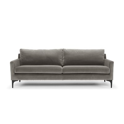 86" Wide Velvet Square Arm Sofa - Image 0