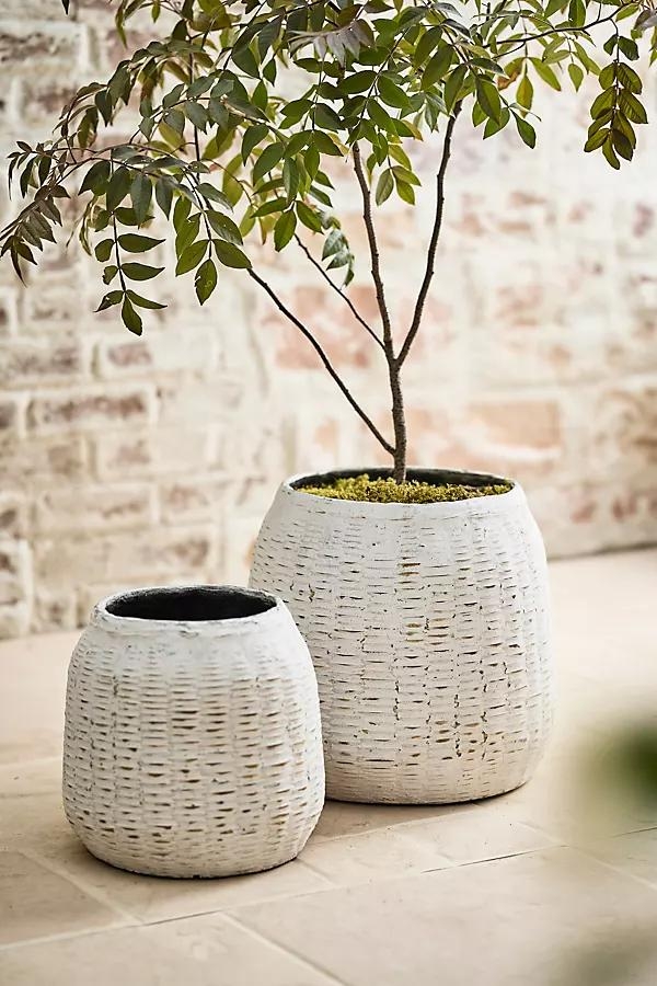 Bamboo + Fiber Jar Planter - Image 1
