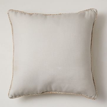 Outdoor Woven Arches Pillow, 14"x36", Natural - Image 2