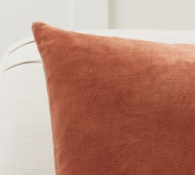 Velvet Linen Pillow Cover, 20 x 20", Pink Sand - Image 4