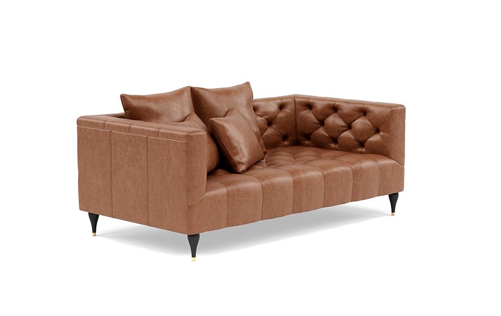 Ms. Chesterfield Leather Loveseat by Apartment Therapy - Image 1