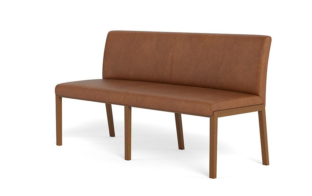 Callen Leather Wood Framed Upholstered Bench - Image 2