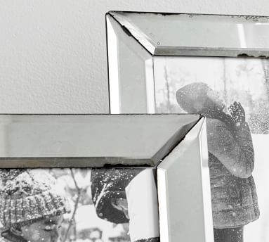Antiqued Mirrored Picture Frame, 5" x 5" - Image 1