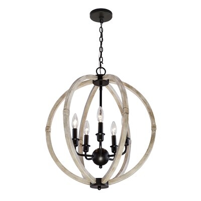 Shelby 5 - Light Candle Style Globe Chandelier - Image 0