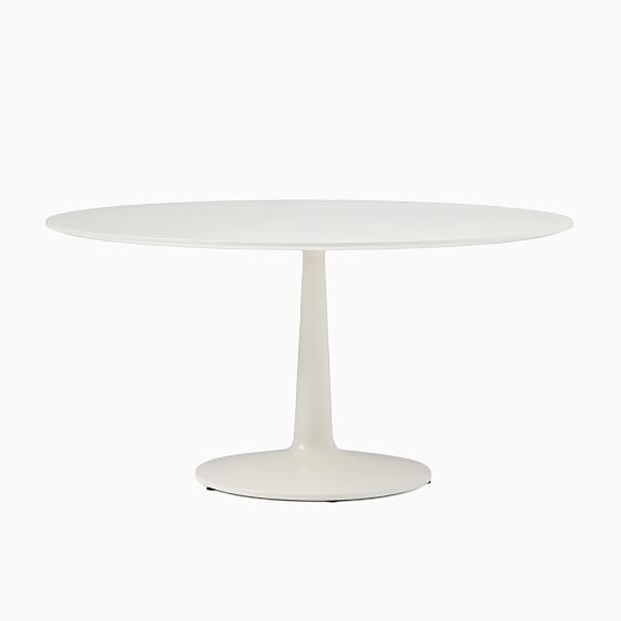 Liv 44" Round Lacquer Table, White, White - Image 0