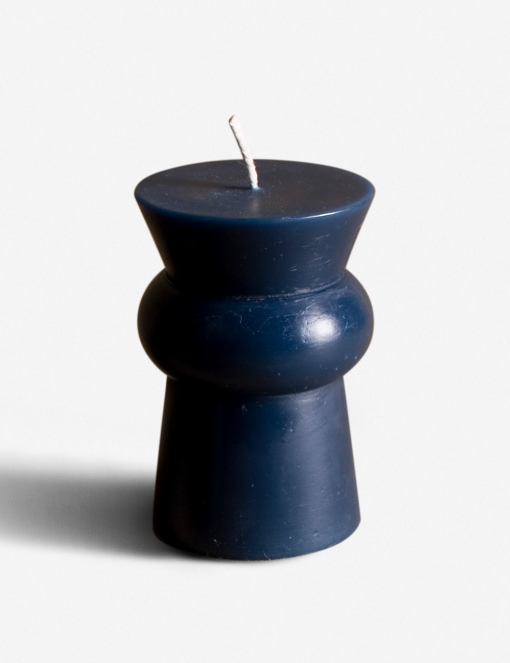 Wren Pillar Candle, Blue Medium - Image 1