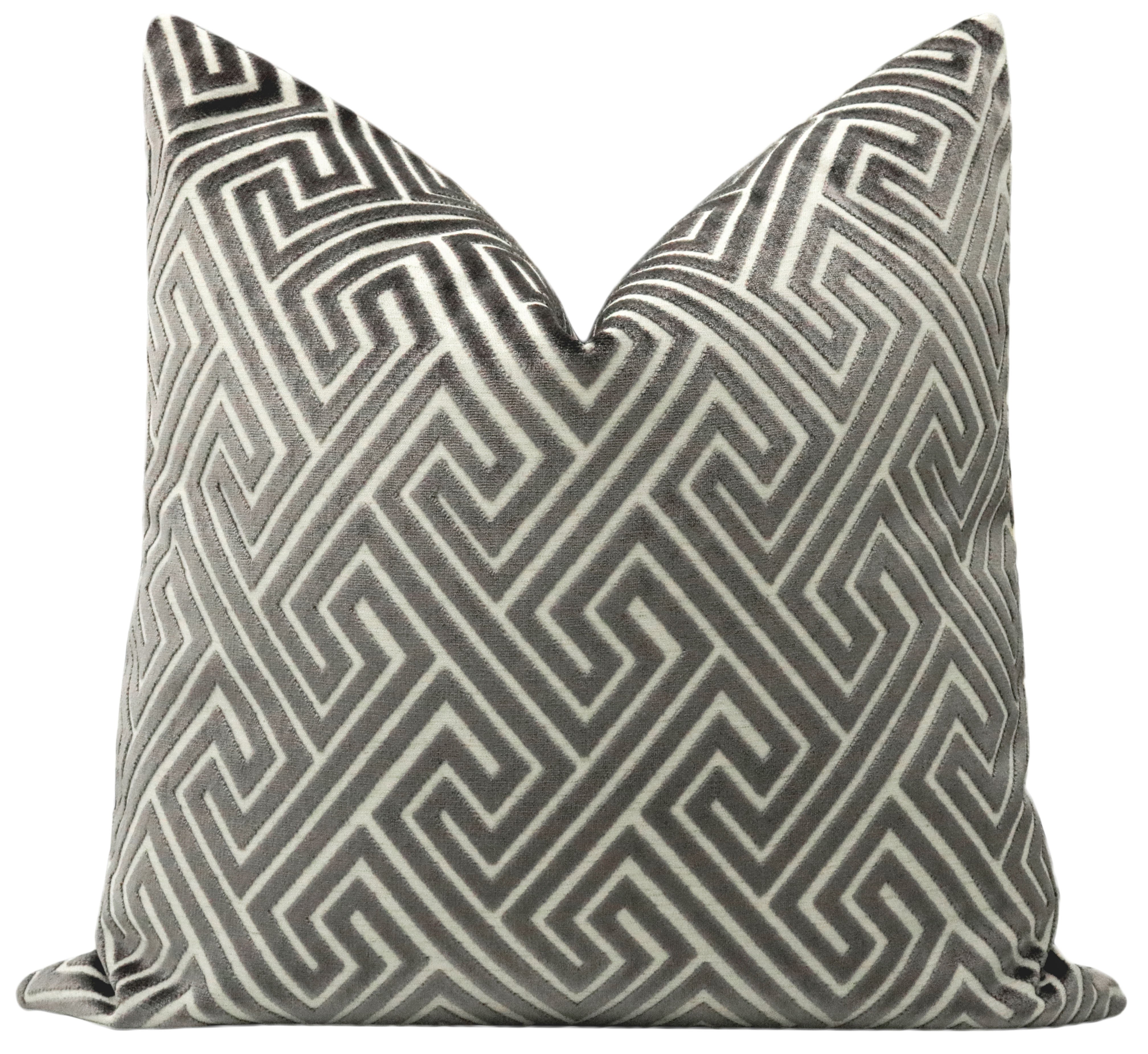 ROMAN CUT VELVET // GRAPHITE - BY THE YARD - Image 0