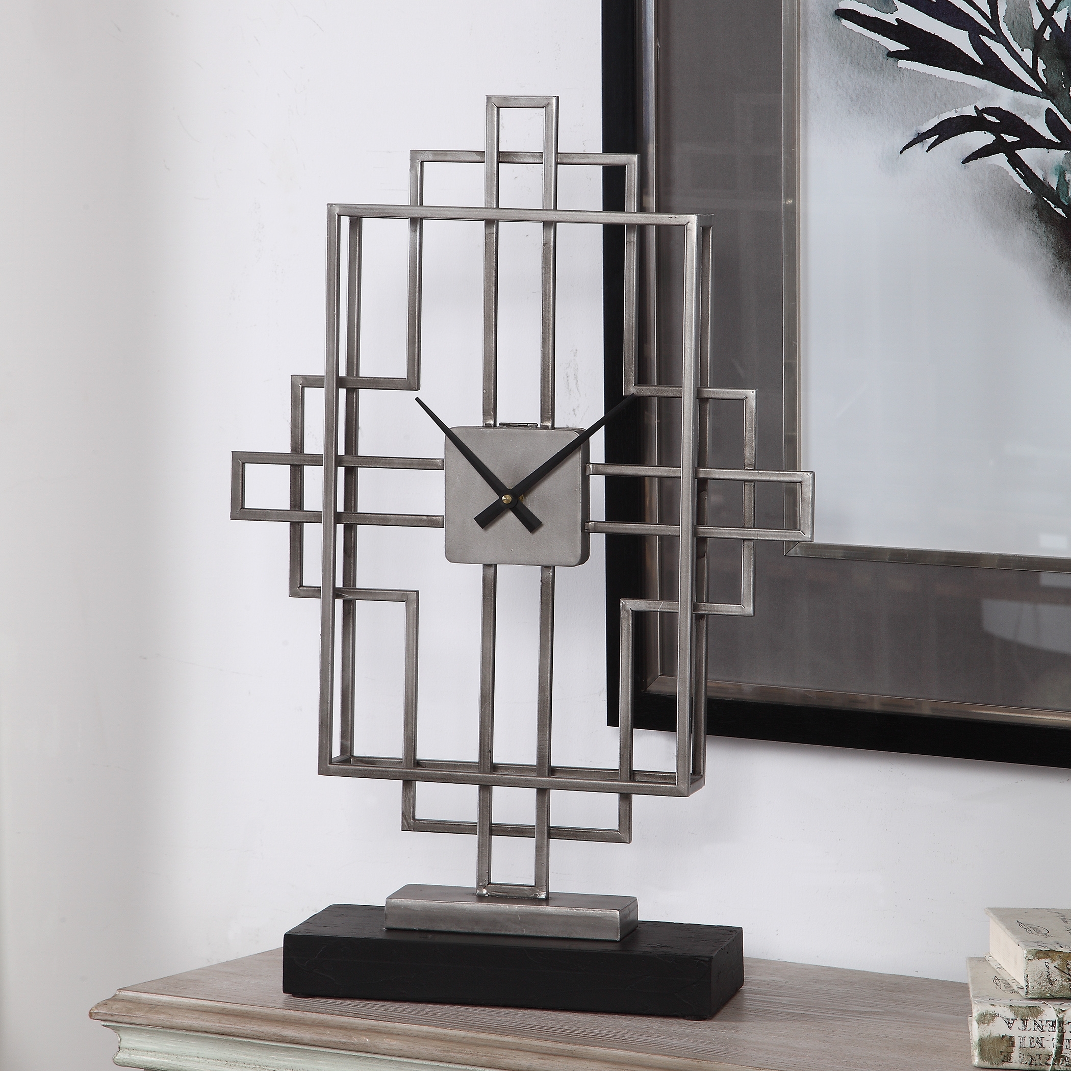 Vanini Silver Tabletop Clock - Image 3