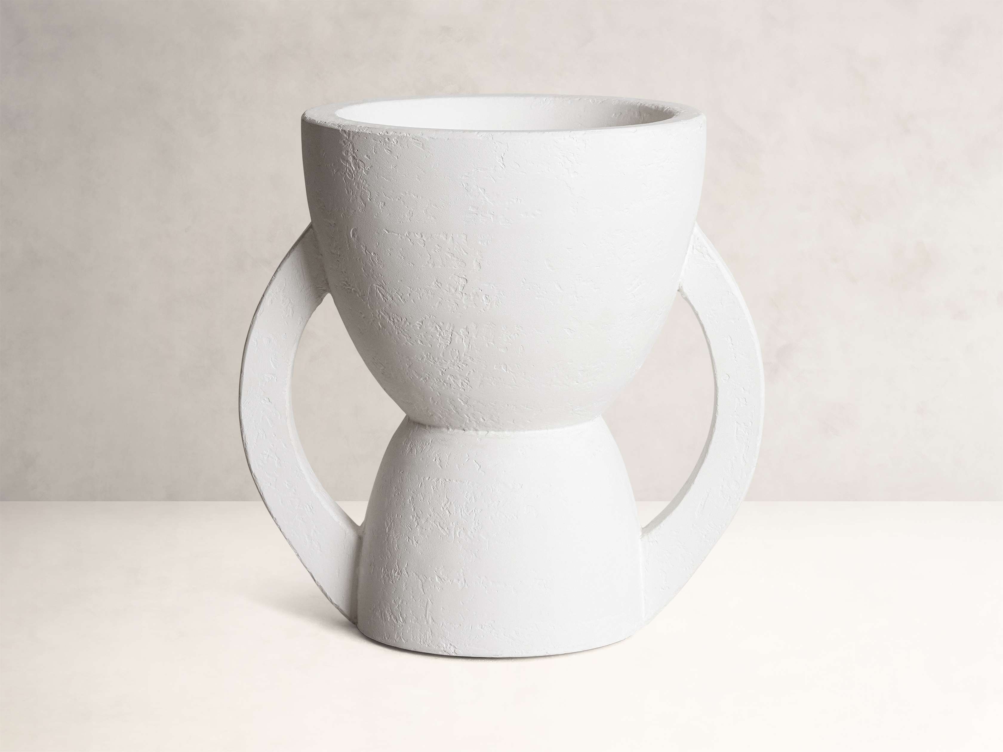 Segan Tall Bowl in Natural Fiber White - Image 0