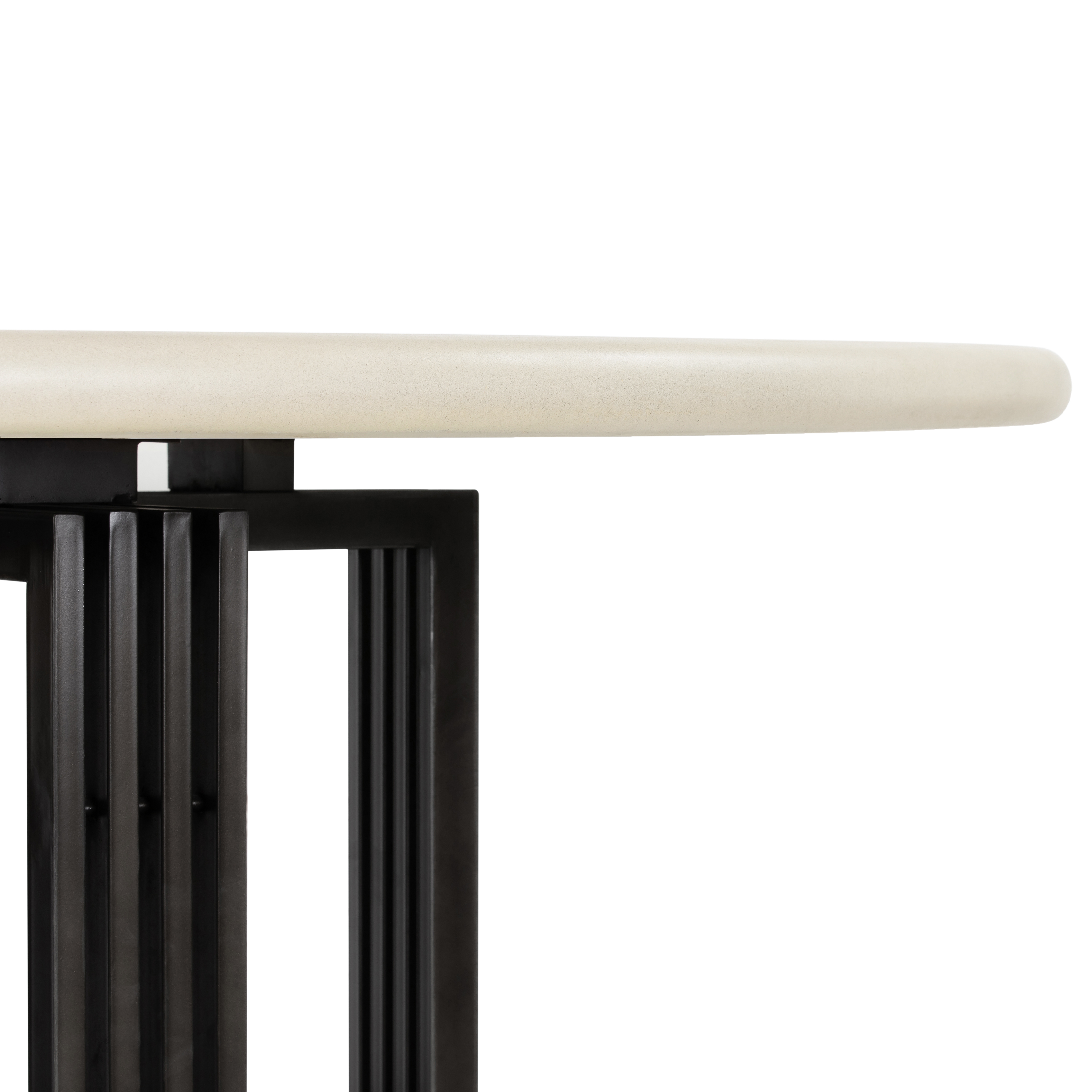 Mia Round Dining Table-Parchment White - Image 5