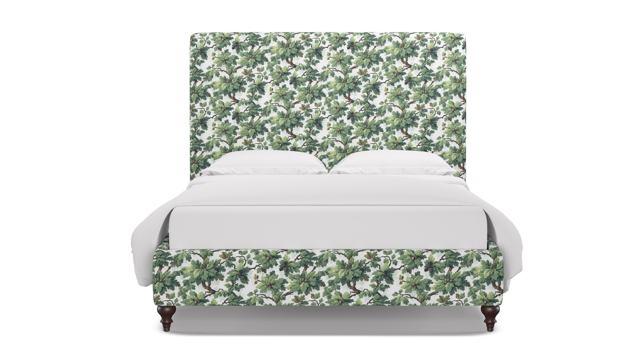 Classic Bed, Vert Woodland, Espresso Traditional Turned Leg, Queen - Image 0