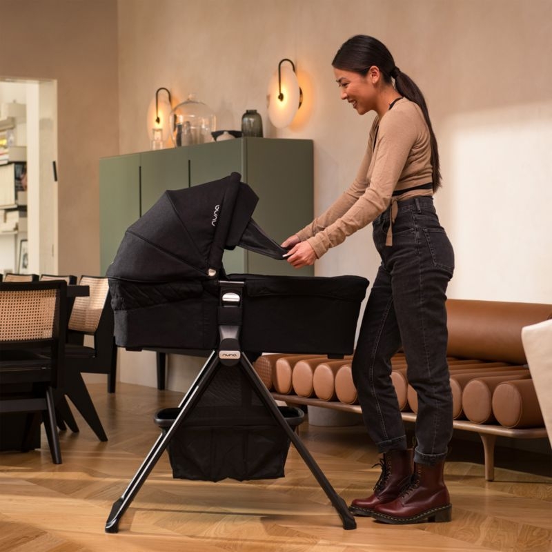 Nuna ® MIXX ™ Series Black Caviar Portable Baby Bassinet + Stand - Image 2