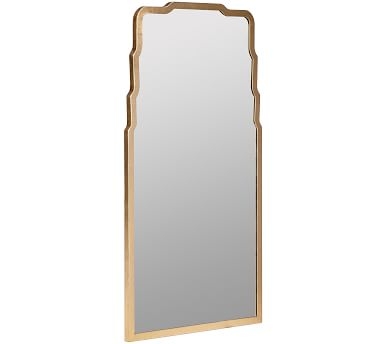 Daisy Metal Wall Mirror, Gold, 20" X 36" - Image 1