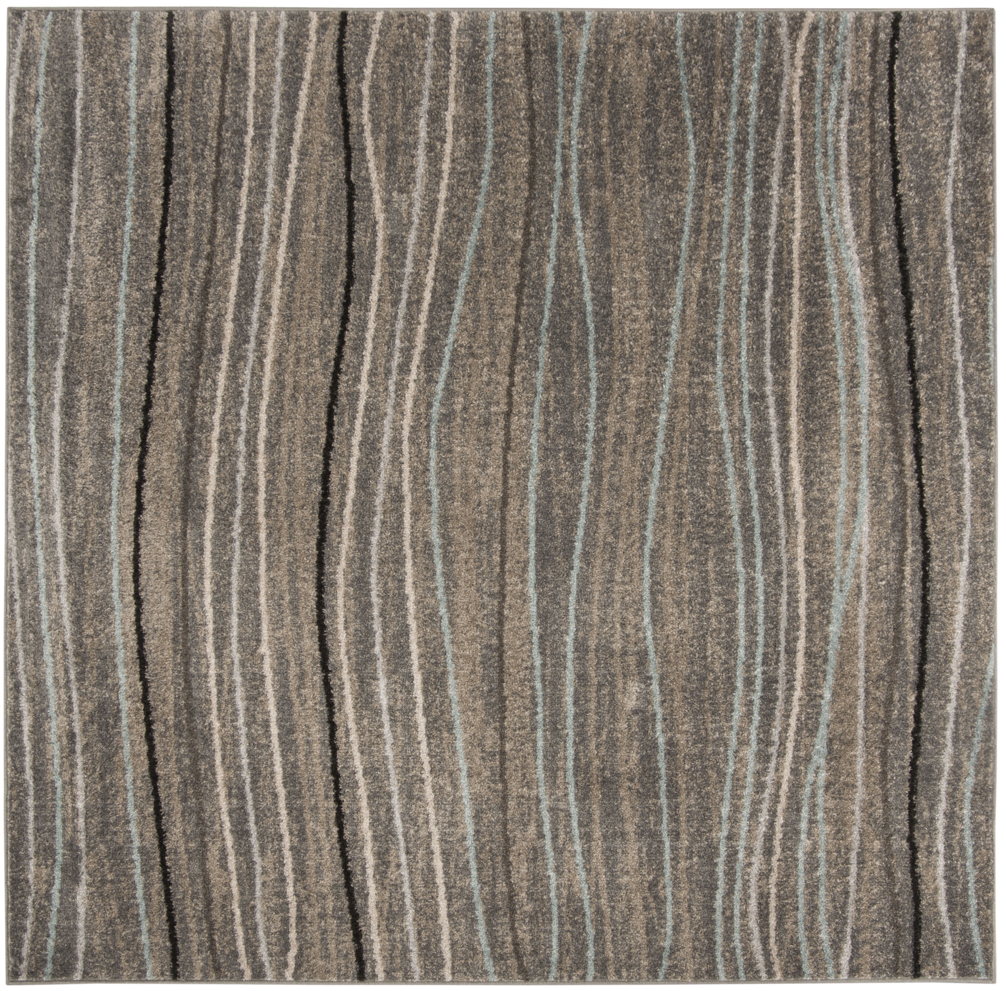 Arlo Home Woven Area Rug, AMS111G, Silver/Beige,  6' 7" X 6' 7" Square - Image 0