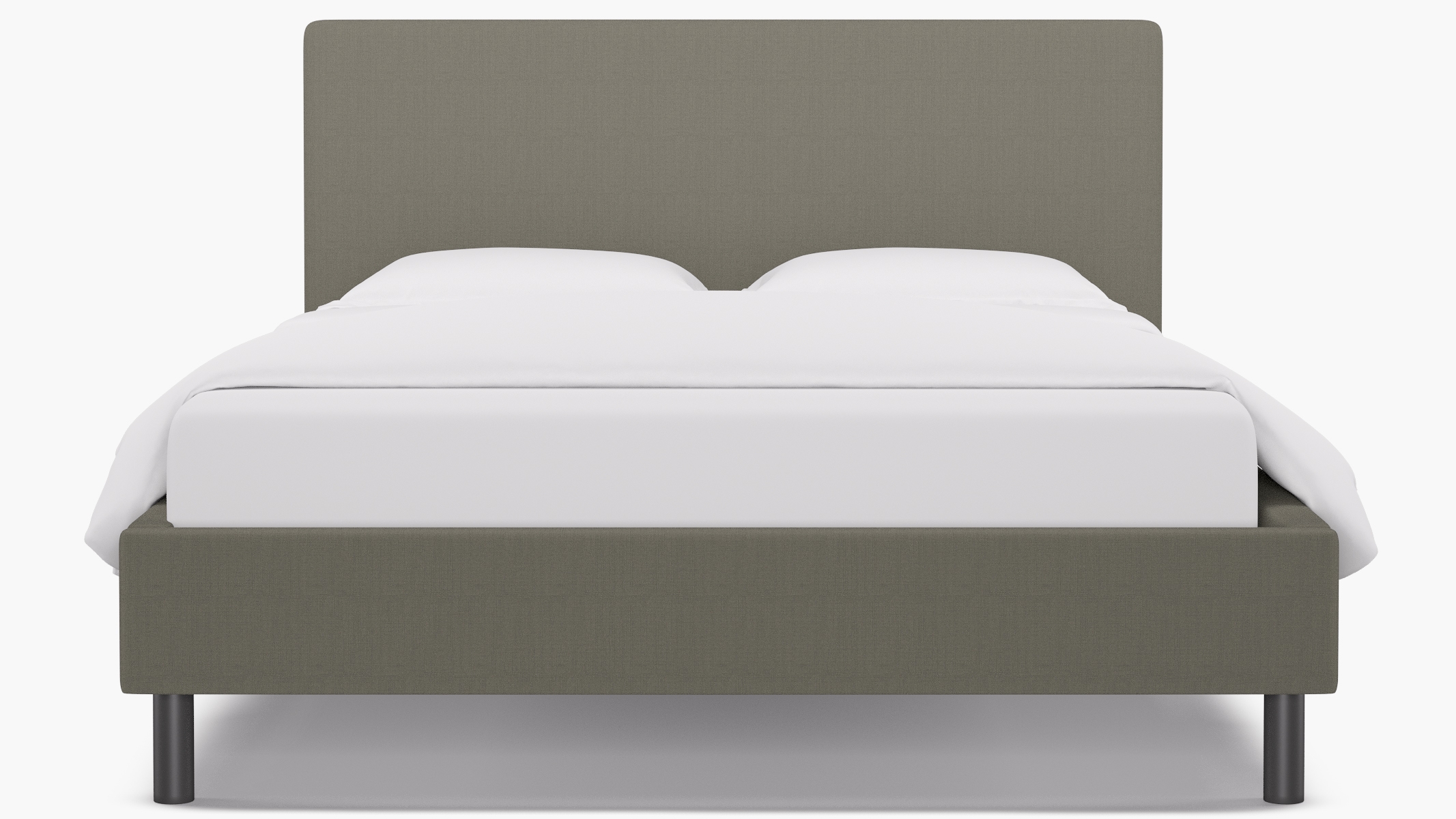Tailored Platform Bed, Putty Everyday Linen, Queen - Image 0