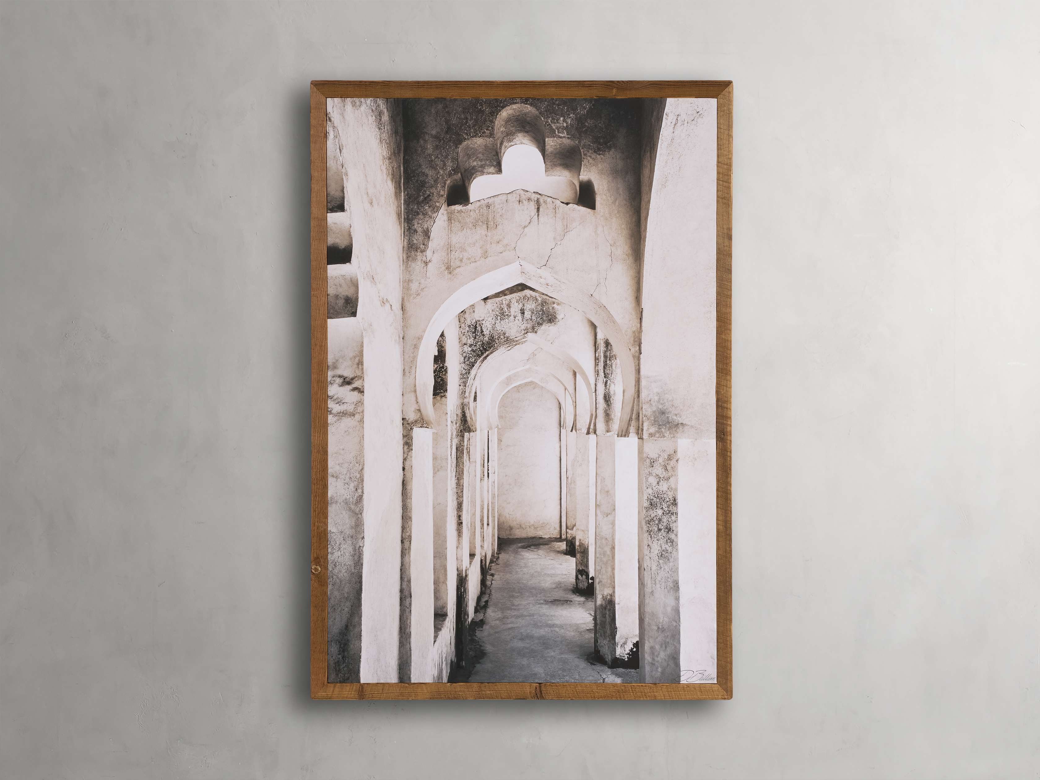Interior Framed Print in Wood 34" X 50" Brown - Image 0