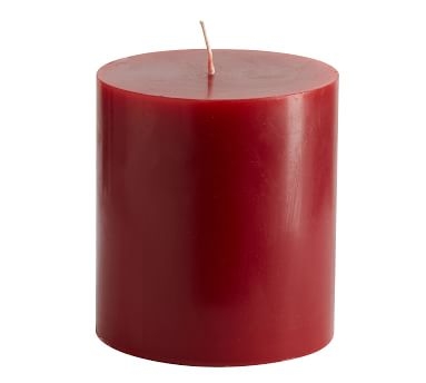 Unscented Pillar Candle, Red, 4x8" - Image 3