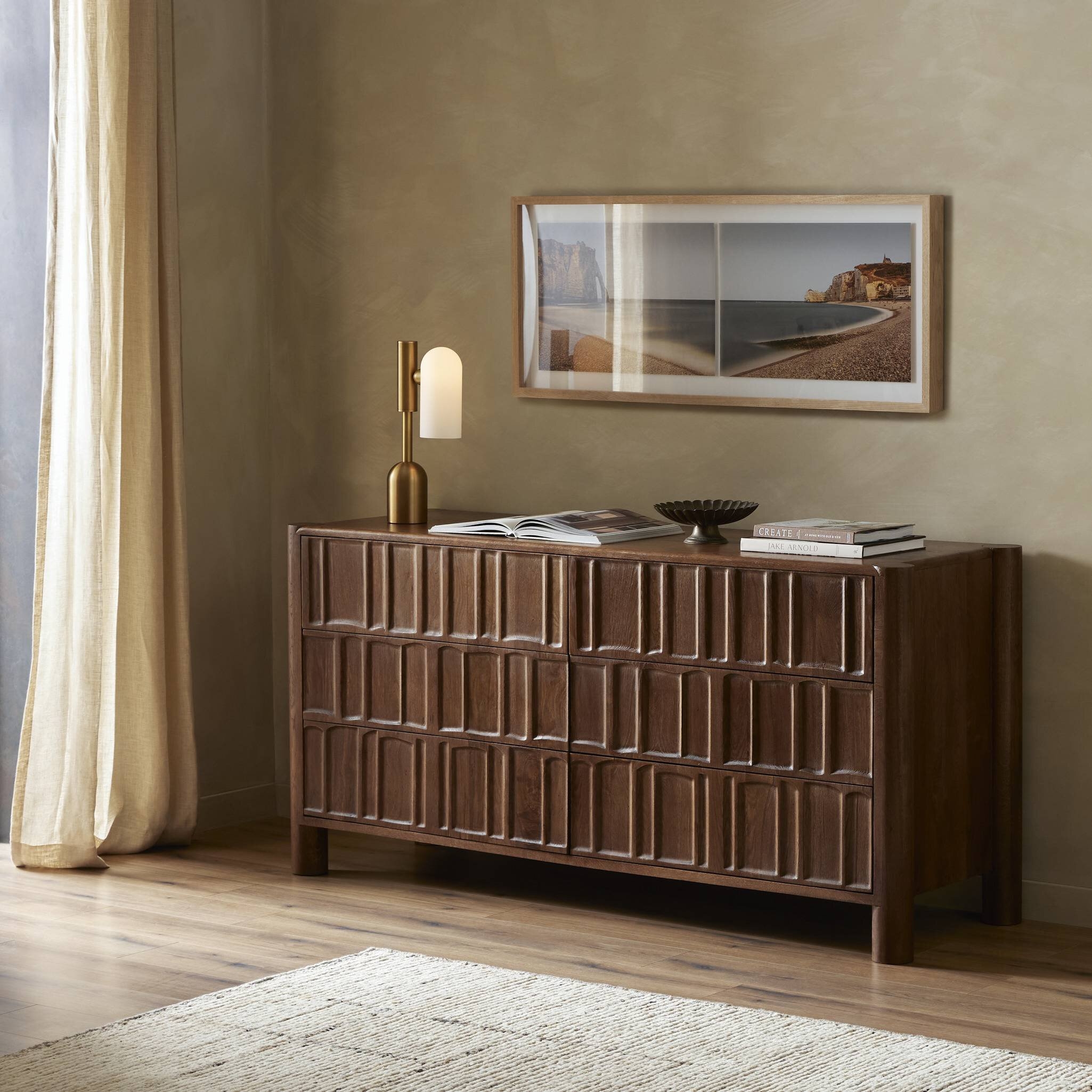 Ezri 6 Drawer Dresser - Cocoa Oak - Image 14