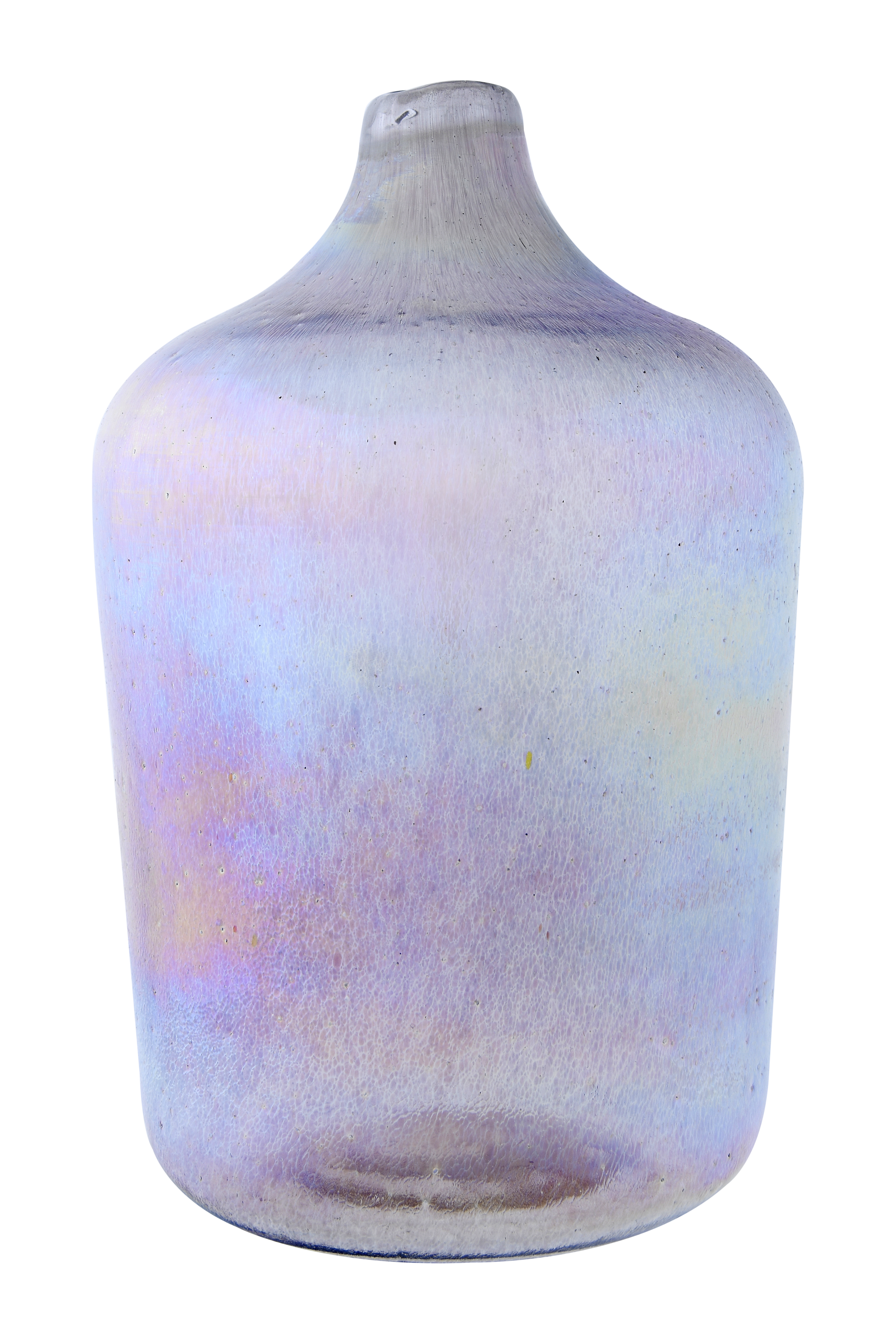 Glass Vase with Distressed Iridescent Finish - Image 0